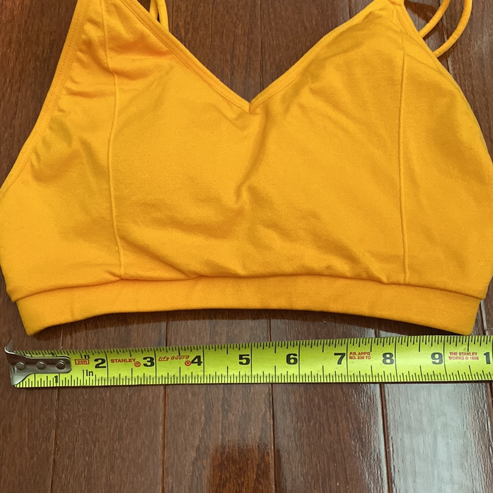 Fabletics Tangerine Colored Strappy Sports Bra - Picture 6 of 8